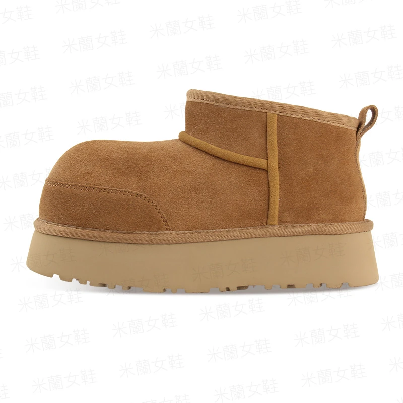 「非防水」萌版大头厚底雪地靴25新款时尚冬季保暖棉鞋女款休闲靴子