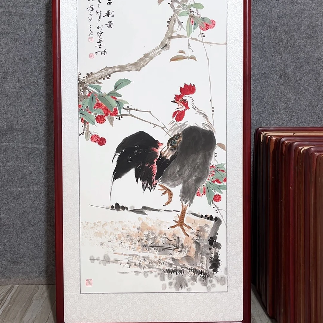 国画书画作品带框63×123