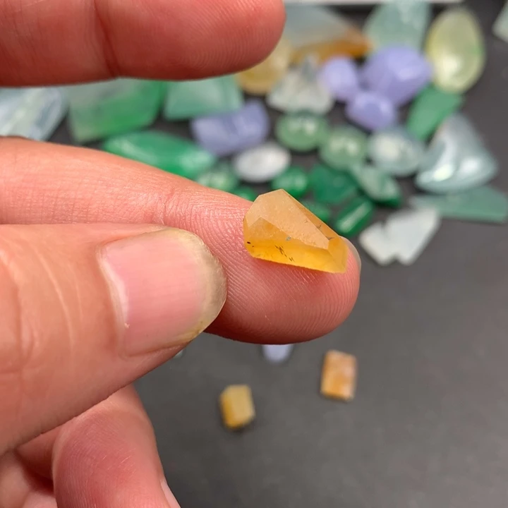 紫***藤定制翡翠未镶嵌材料定制