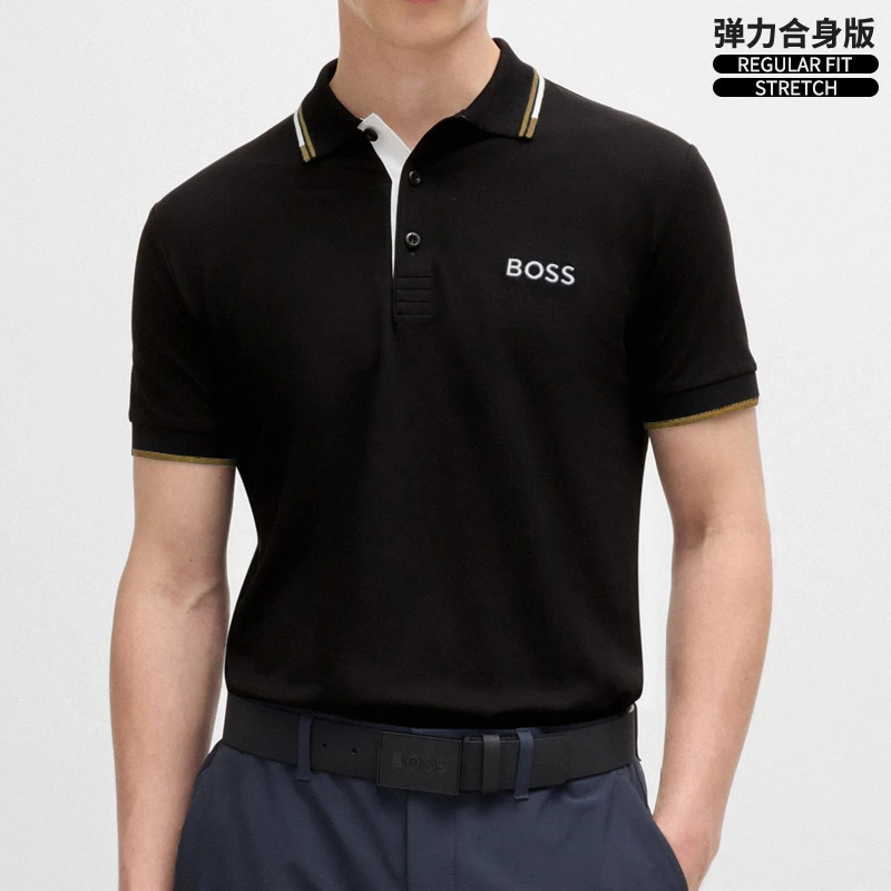 HUGO BOSS雨果博斯男士夏季新款短袖POLO衫商务时尚大牌翻领半袖