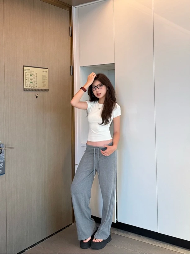 【NO退NO换】 超绝正肩白色短T！！显身材利器！百搭不出错！！必入款