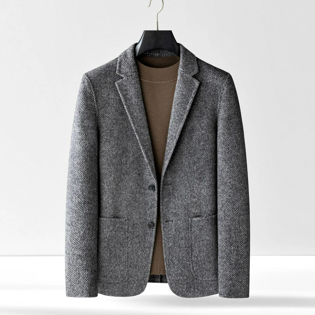 MC 秋冬新款 双面尼宽松时尚款商务混纺男士西服  2002