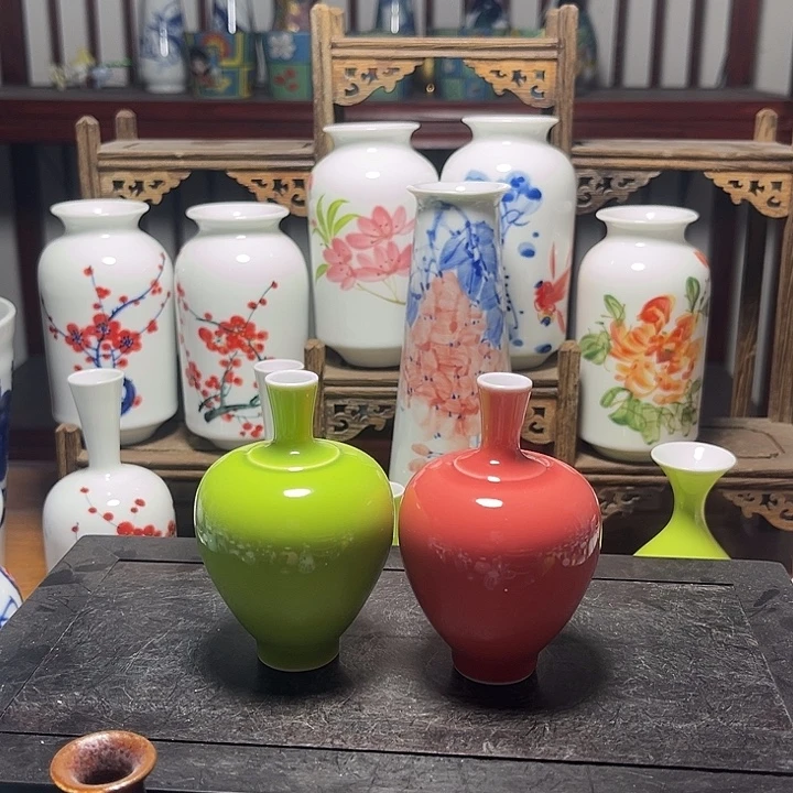 陶摆件景德镇陶瓷二件套