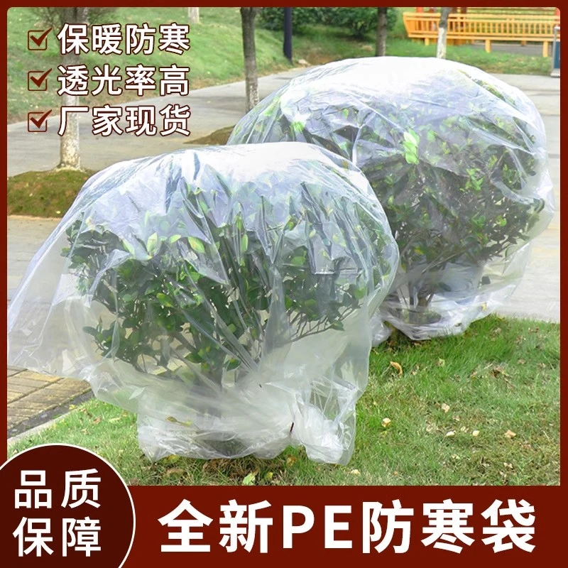 绿植物防冻保温袋塑料膜花卉盆栽过冬保护罩树木防寒布透明防尘袋