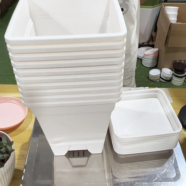 正品方盆KF160口16高18白色带托10只