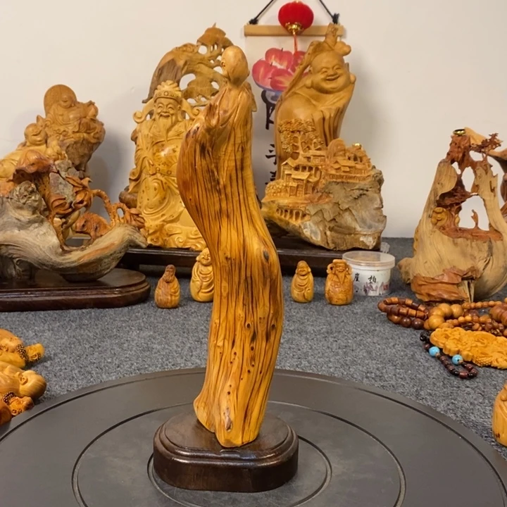 柏木（崖柏）太行无相佛摆件根雕工艺品