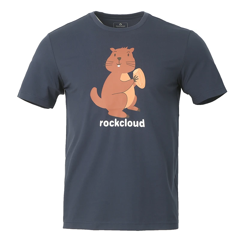 【休闲短袖】岩云户外休闲运动短袖男女同款印花夏季柔软吸湿透气T