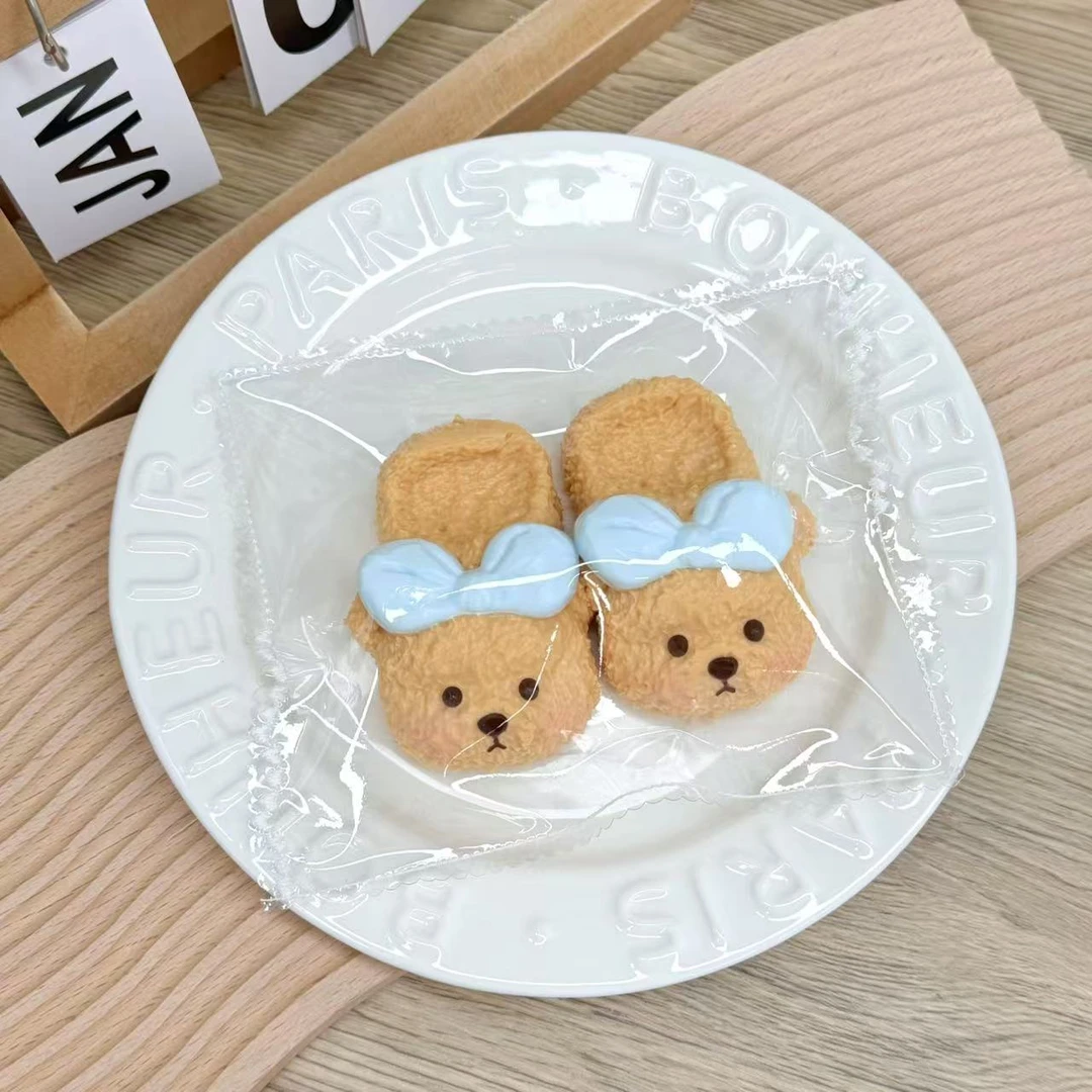 【莉娜熊拖鞋】纯手工食品级硅胶捏捏乐解压玩具