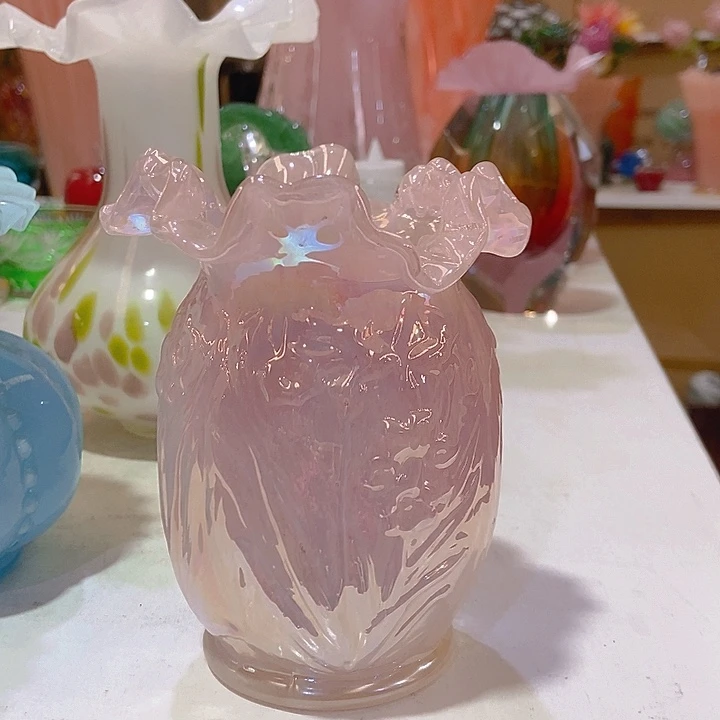 琉璃琉璃花瓶高13口6