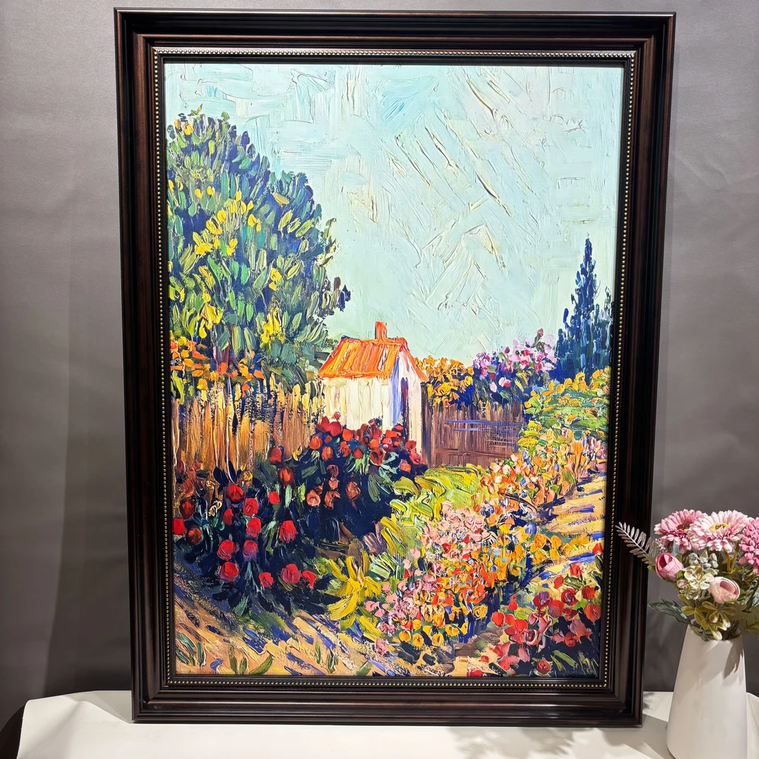 美式装饰画玄关挂画莫奈高级感走廊挂画欧式复古051