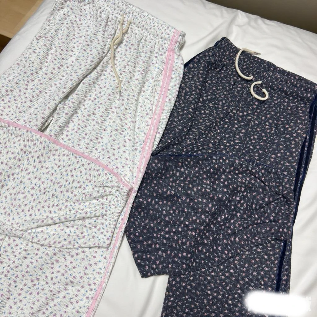 东大门正品秋季新款碎花卫裤ins风
