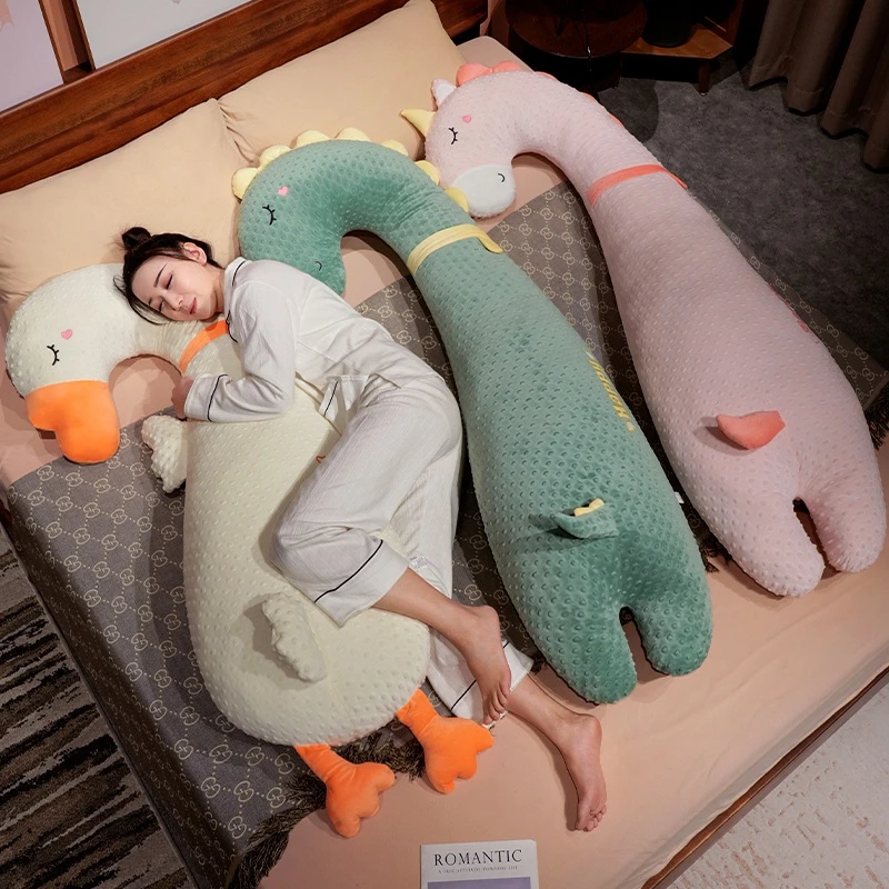 大白鹅枕睡长条抱枕女生睡觉专用床上侧睡夹腿宿舍枕头懒人男生款