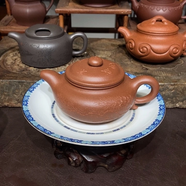 紫砂茶壶黄降坡170容量