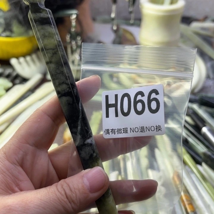 蛇纹石玉发饰合金用****3