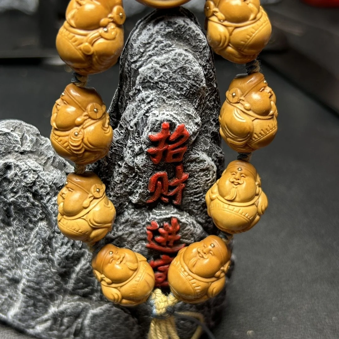 橄榄核精工雕刻小尺寸胖财神
