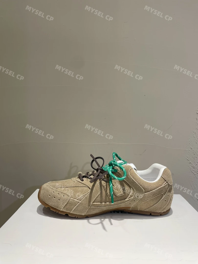 MYSEL CP联名款小白鞋新款复古德训鞋透气网面拼接休闲鞋低帮女鞋