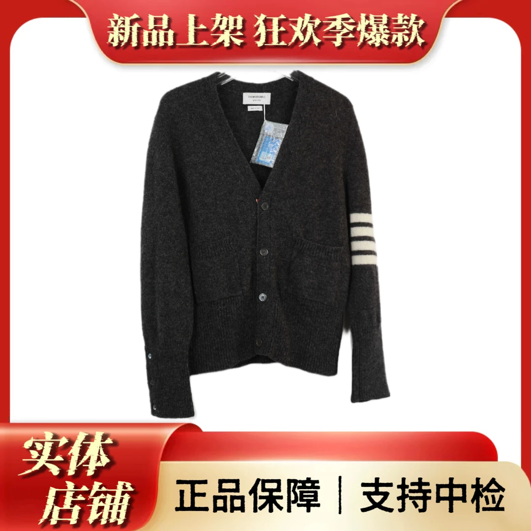 99新 THOMBROWNE 四条纹厚款羊毛衫/3码衣长64胸围53肩宽44