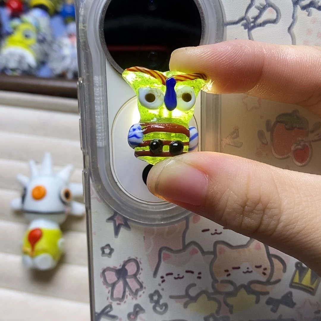 颈饰琉璃透色猫头鹰047