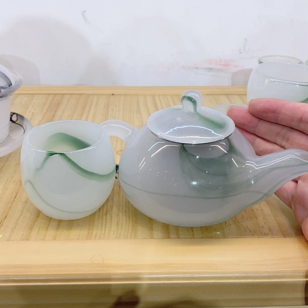 漂绿茶壶一把 主人杯2