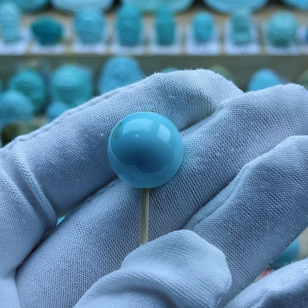 未镶嵌绿松石珠宝奇石15mm