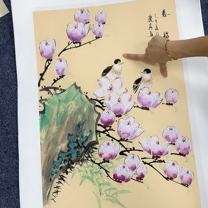 国画作品小姐姐放漏…