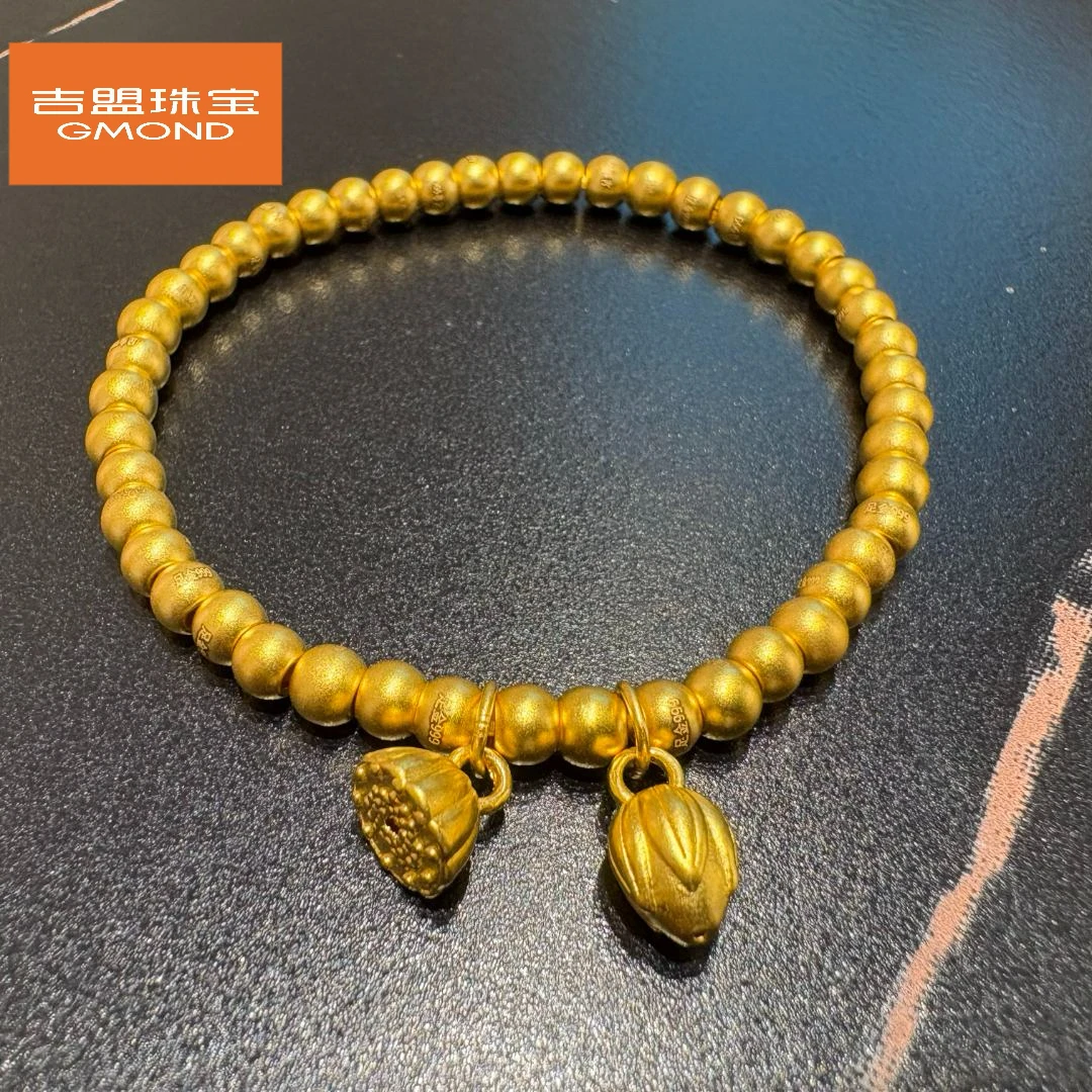 足金999卡5古法金珠分体两世欢手串 按克卖 发顺丰 （先鉴后发）