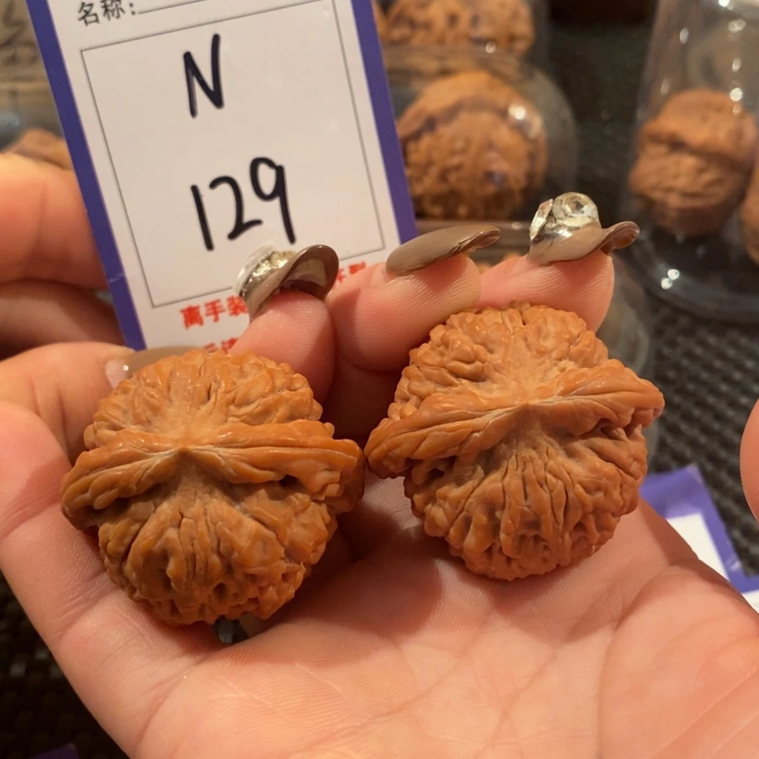 吊坠文玩核桃129莲花全品39尺