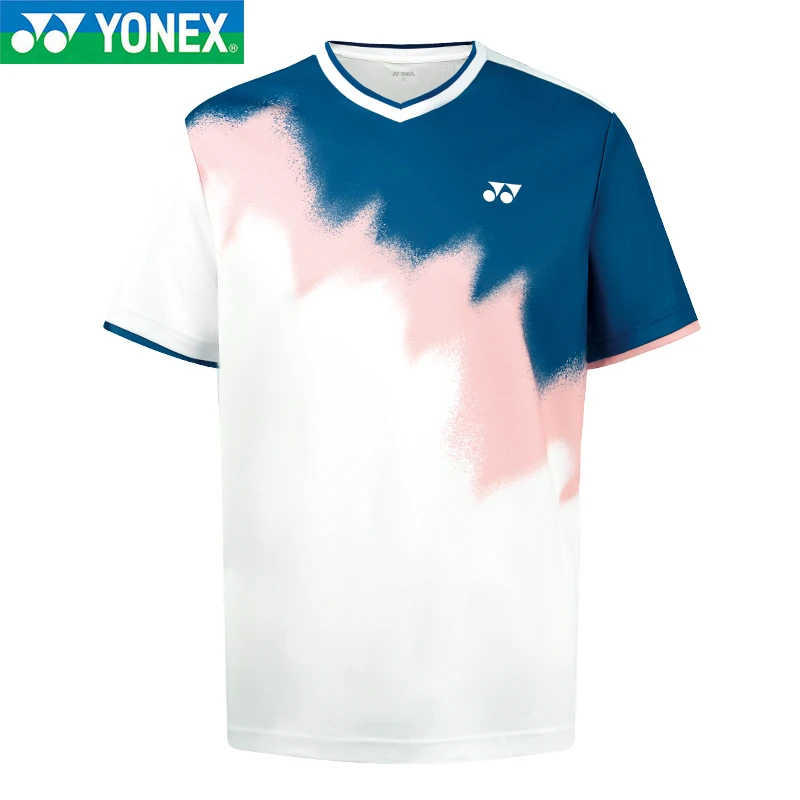 YONEX/尤尼克斯羽毛球服男女款透气速干运动T恤比赛短袖110145BCR