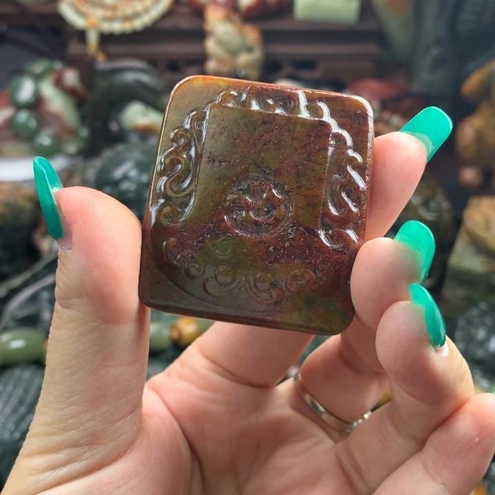 岫岩河磨玉（透闪石质玉）手把未镶嵌