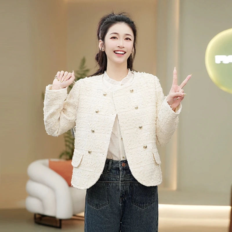 【杏花春雨】马克华菲女装法式小香风轻奢时尚百搭开衫外套CC