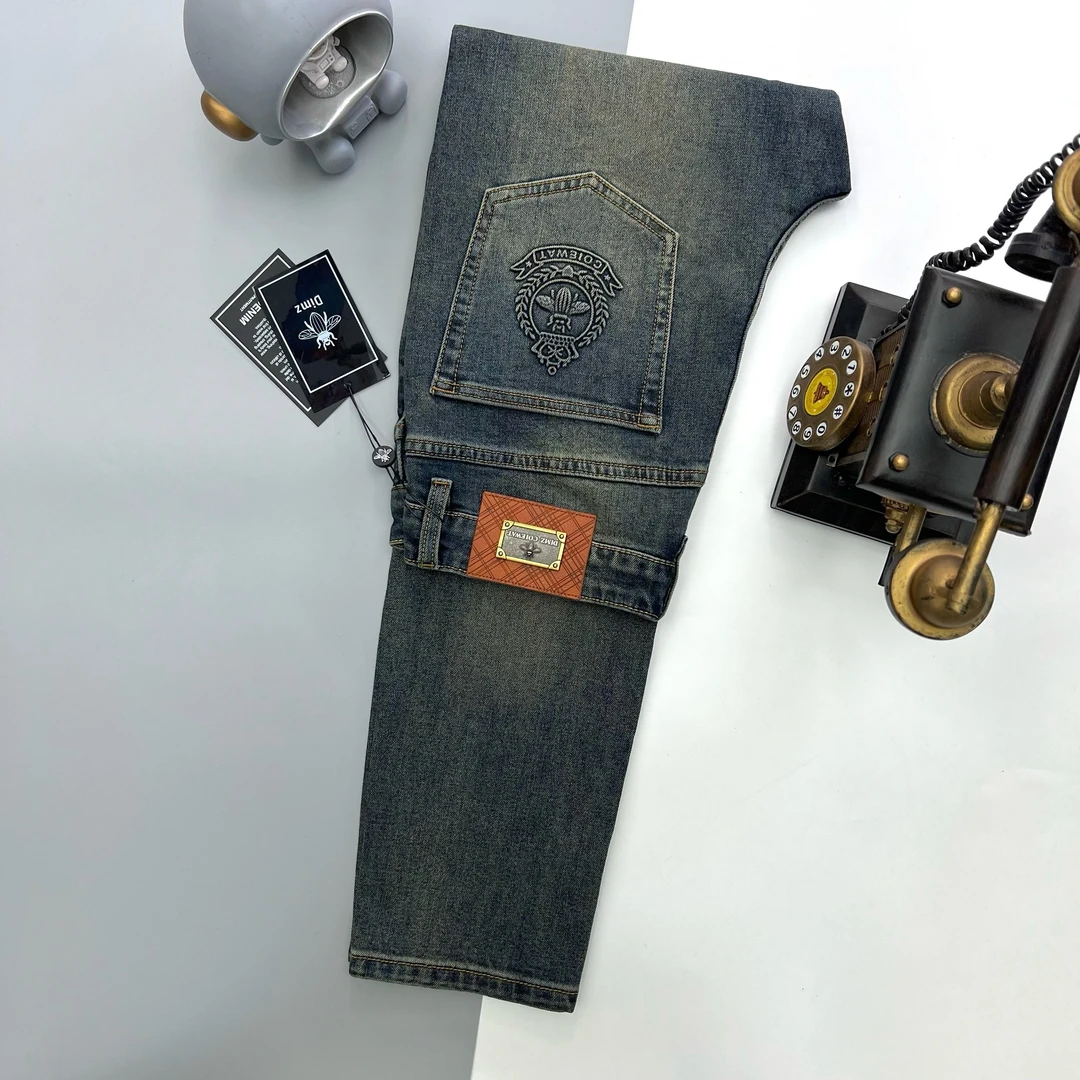 【20325-17】春季新款男士高端弹力休闲水洗牛仔百搭修身小直筒长裤