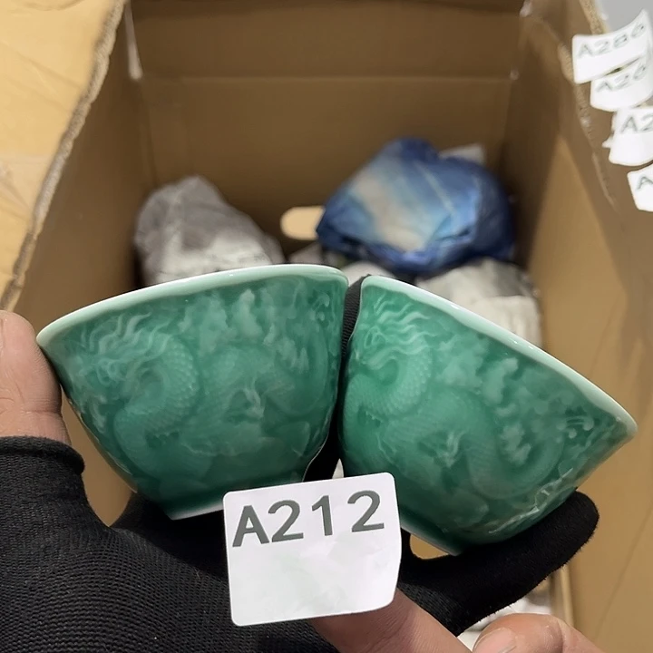 瓷片茶摆件工艺品摆件666