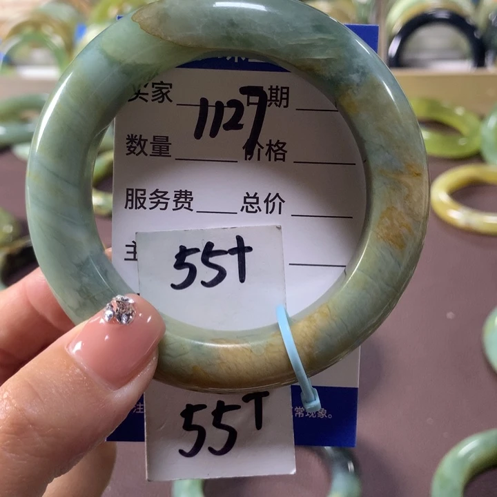 蛇纹石玉未镶嵌手镯1127