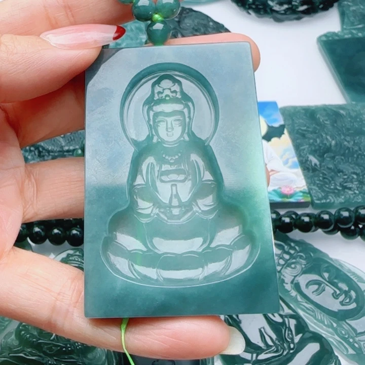 翡翠未镶嵌颈饰多样性发货天然A货翡翠