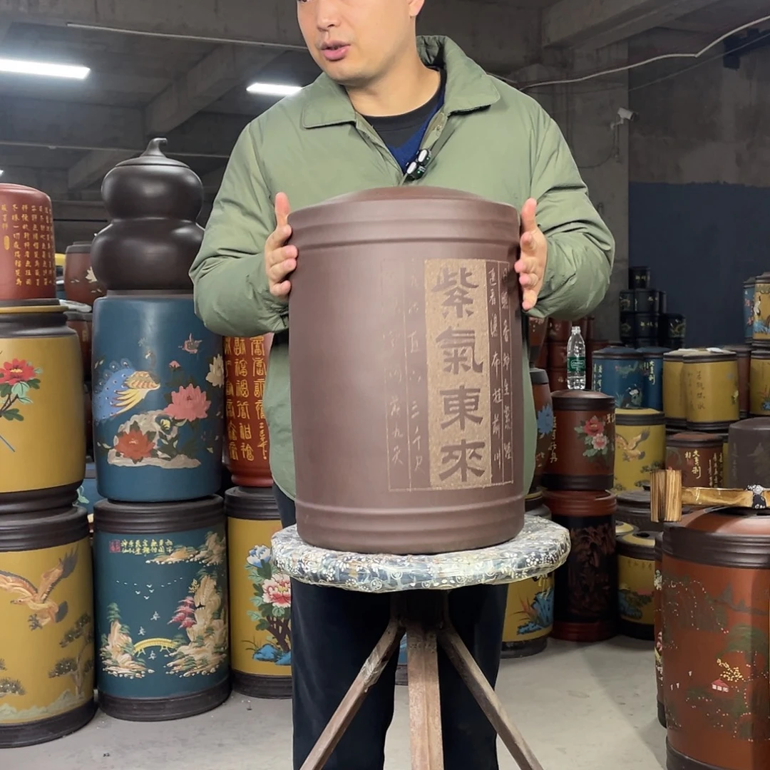 宜兴原矿紫砂茶叶罐
