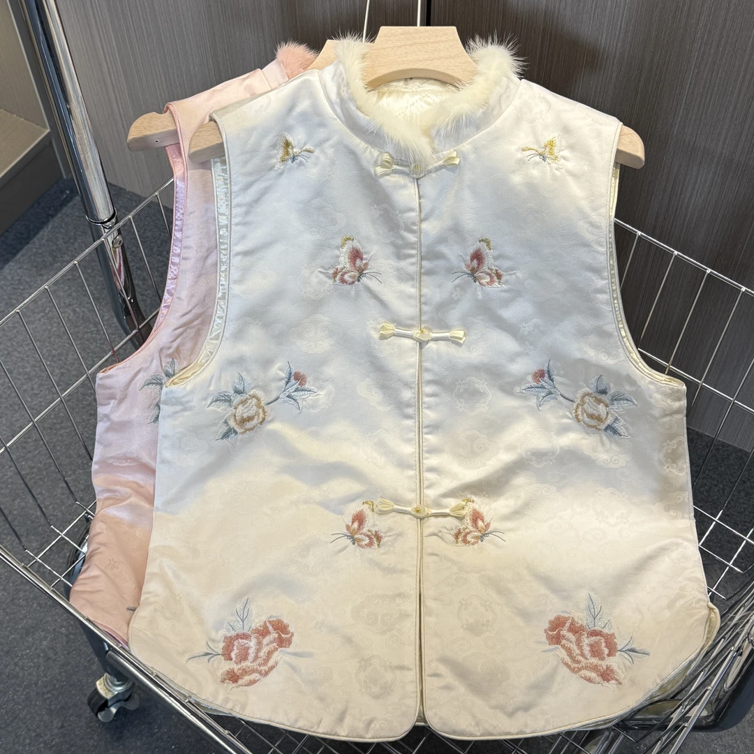 《珑悦 》冬季新中式刺绣国风百搭限定气质加棉女士马甲