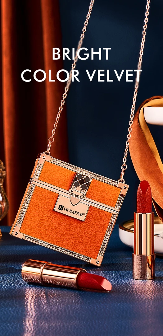 【韩贝儿】奢宠皮包亮彩丝绒口红