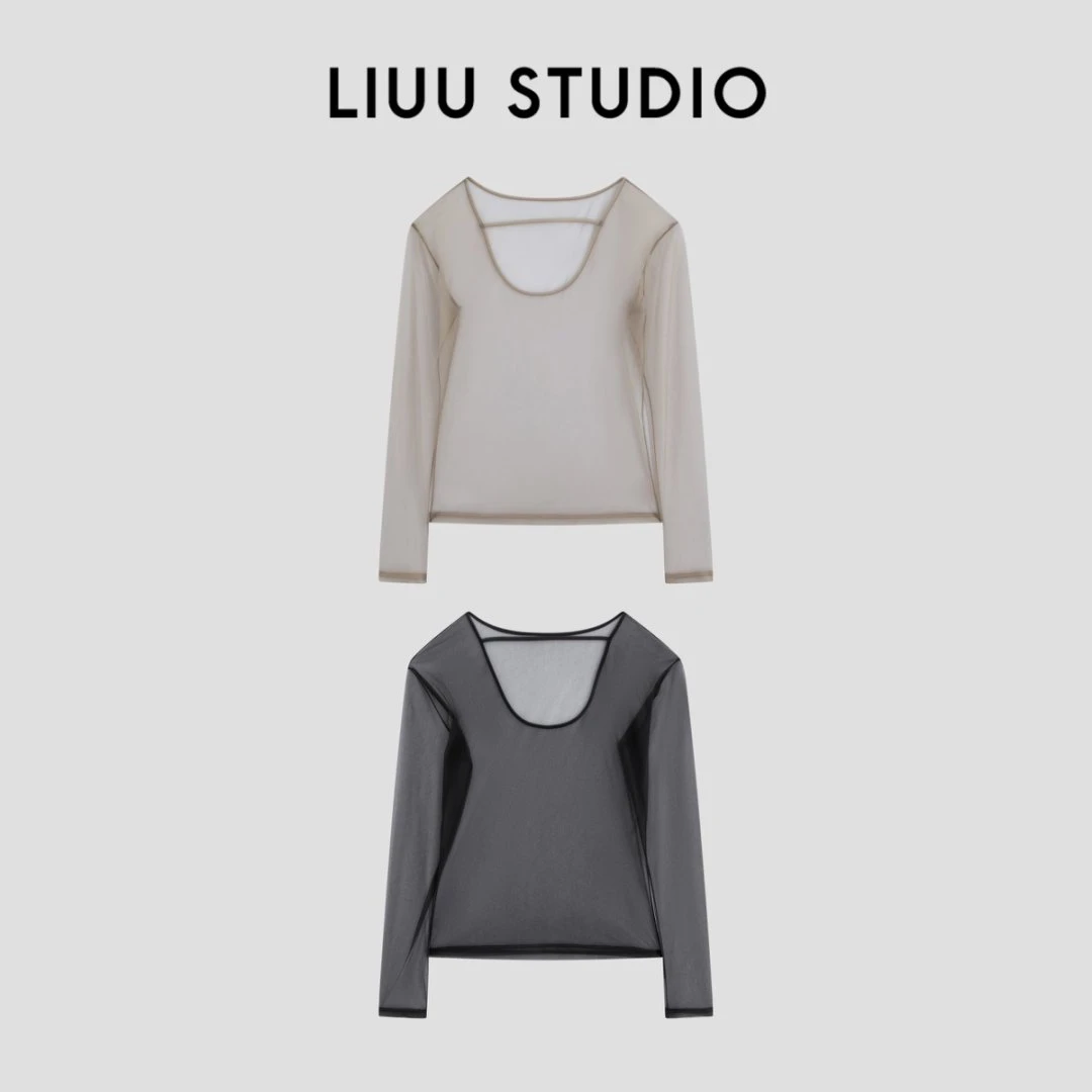 【LIUU】进口面料 朦胧雾感 超细纱上衣