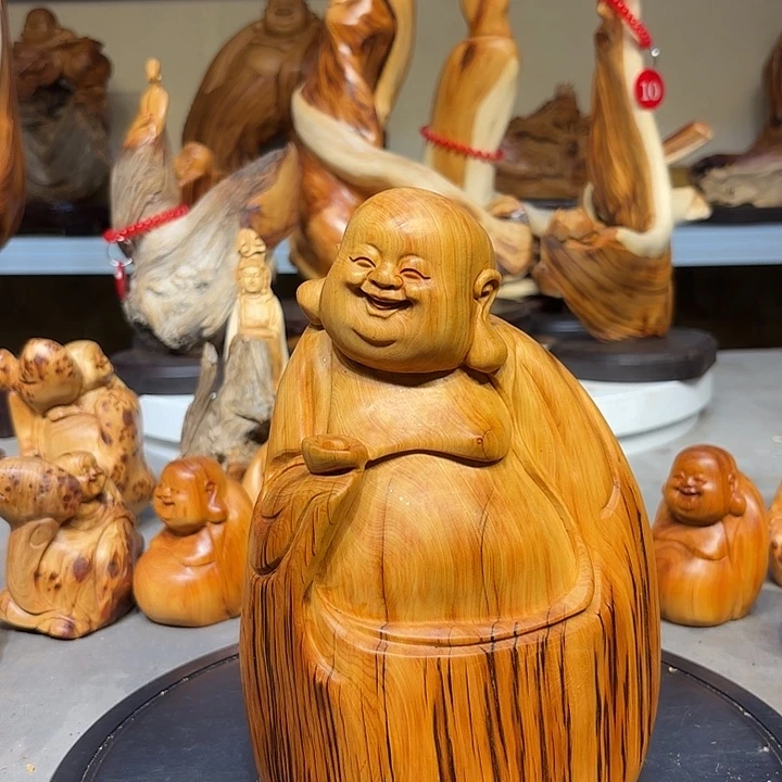 木***治柏木太行崖柏弥勒佛