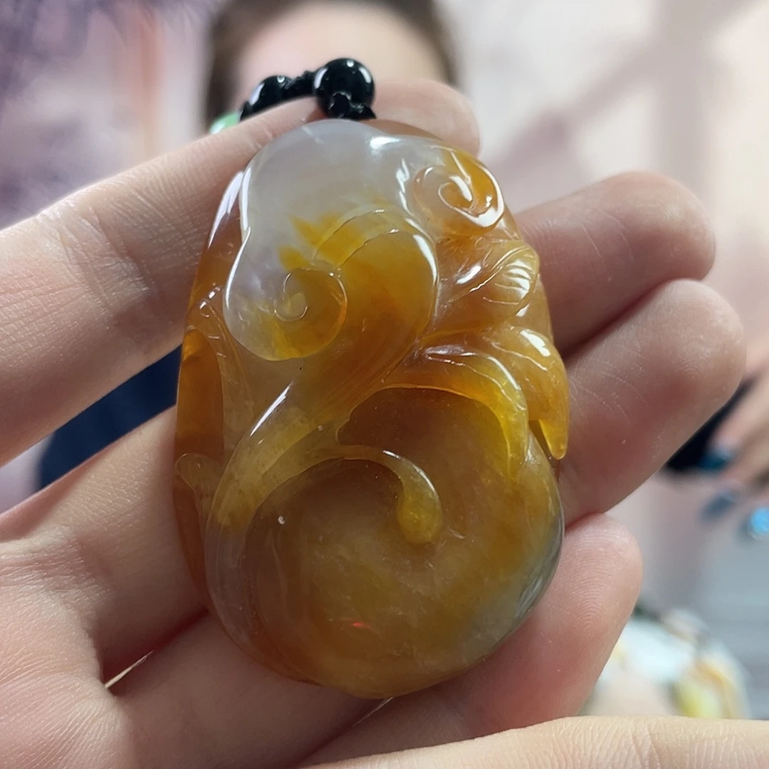 蛇纹石玉未镶嵌吊坠(赠链)