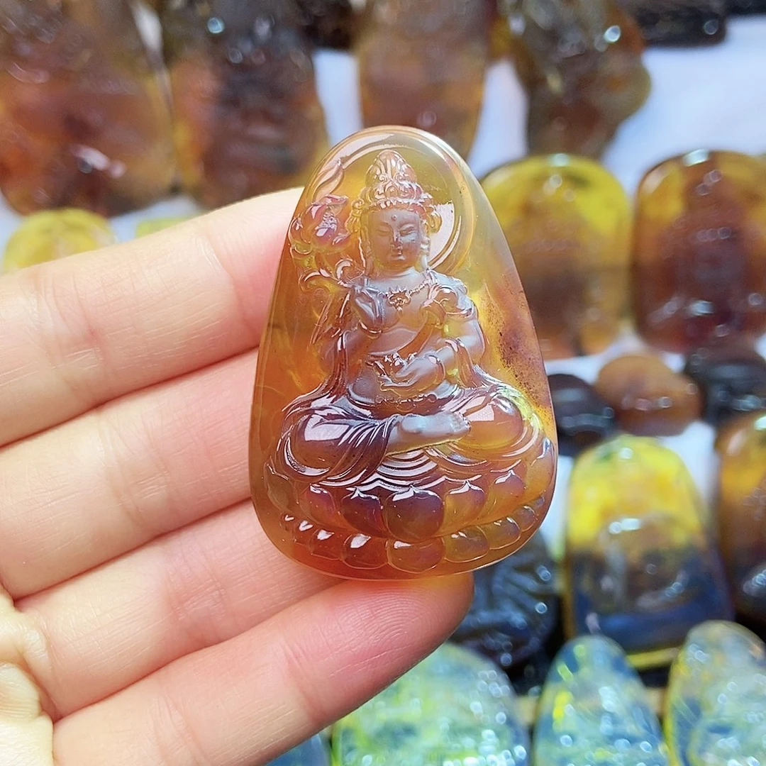 琥珀颈饰未镶嵌大师至菩萨