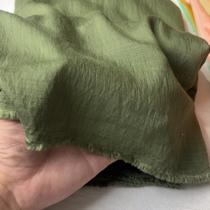 棉混纺军绿麻棉2米