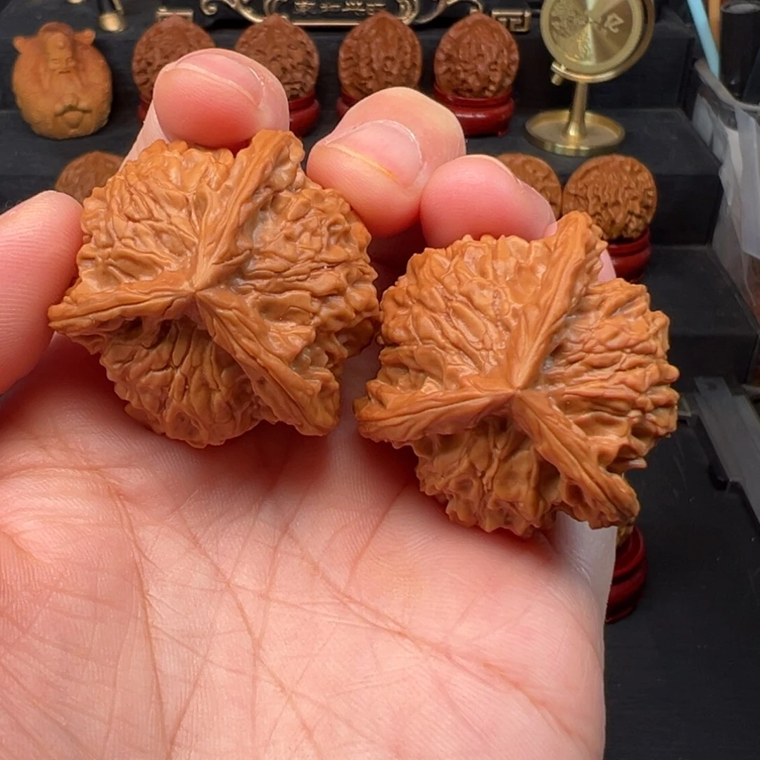 文玩核桃吊坠38全品盘山三棱