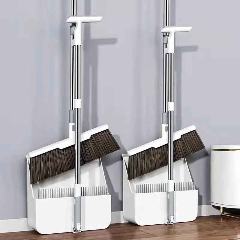弹簧伸缩齿扫把簸箕套装组合家用扫帚刮水器不粘头发撮箕扫地神器