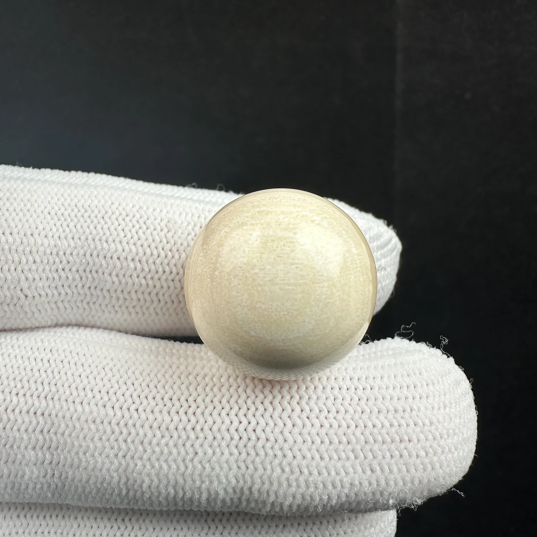 D26-20天然猛犸 芝士皮圆珠19+mm支持复检假一罚十