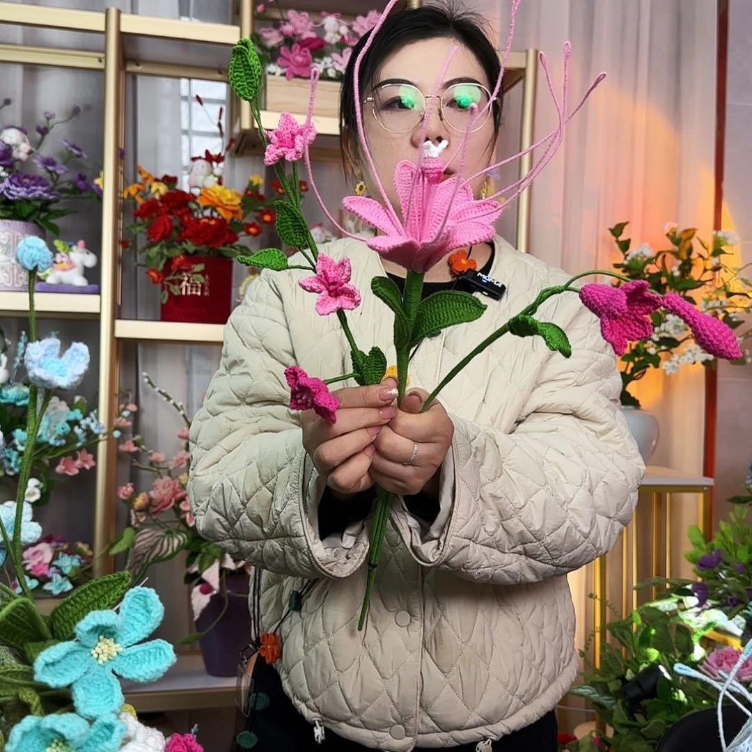 纯手工钩织钩织花束