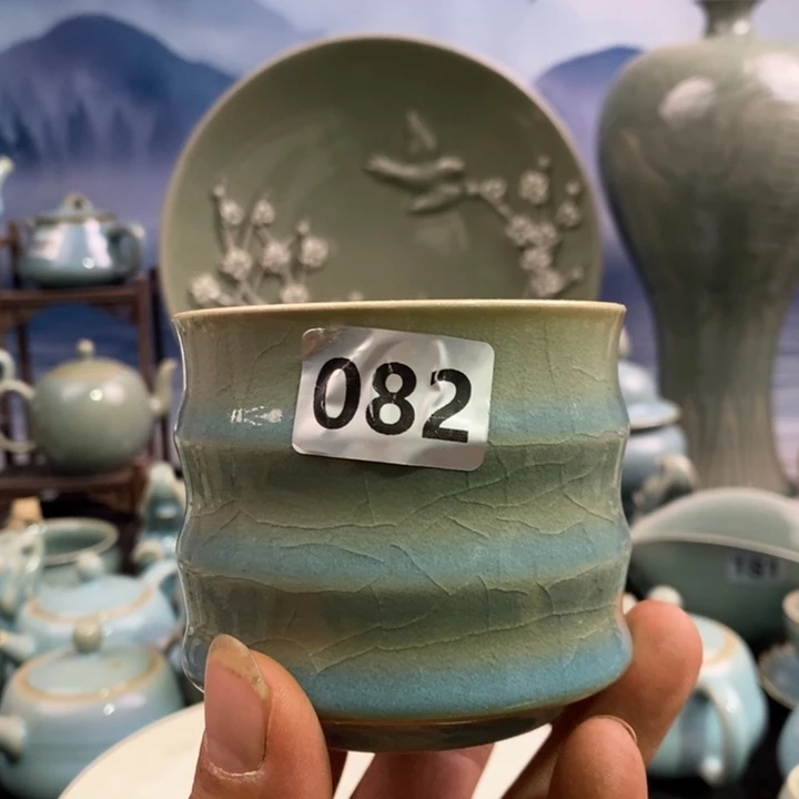 杯子原矿釉原应地汝瓷精品