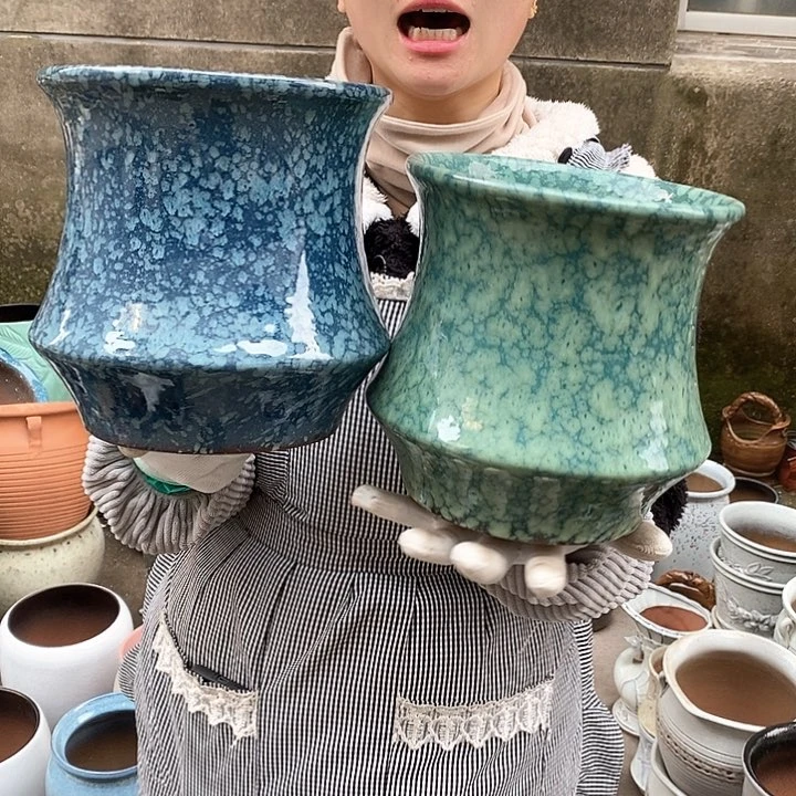 紫砂花盆正品口20高20