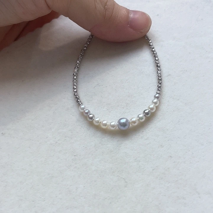 手绳海水珍珠银S925镶嵌