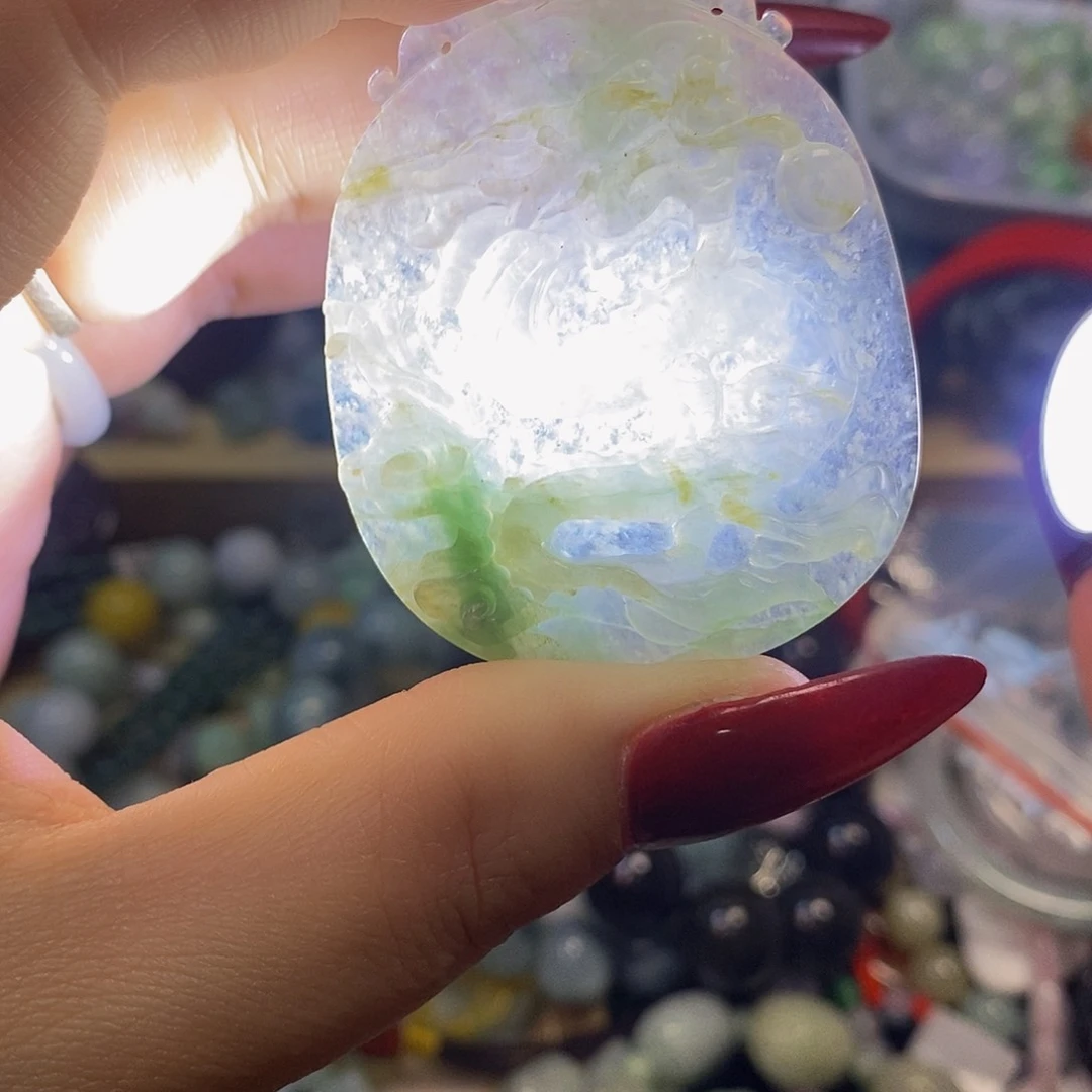 颈饰未镶嵌翡翠天然翡翠